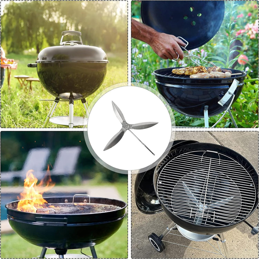 YWNYT 2 Set 22-1/2 Zoll One-Touch Reinigungssystem Kit, kompatibel mit Weber Grillteilen, 7444 Weber