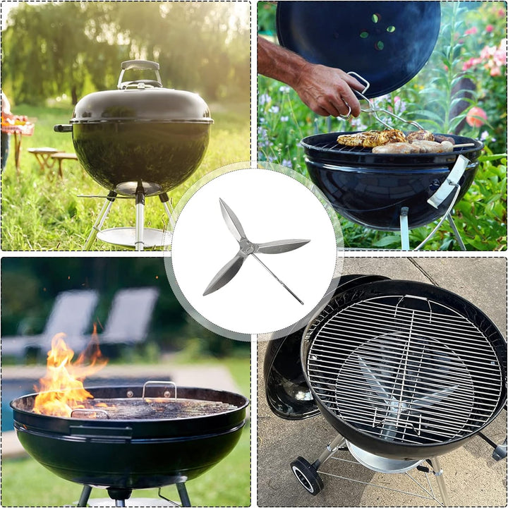 YWNYT 2 Set 22-1/2 Zoll One-Touch Reinigungssystem Kit, kompatibel mit Weber Grillteilen, 7444 Weber