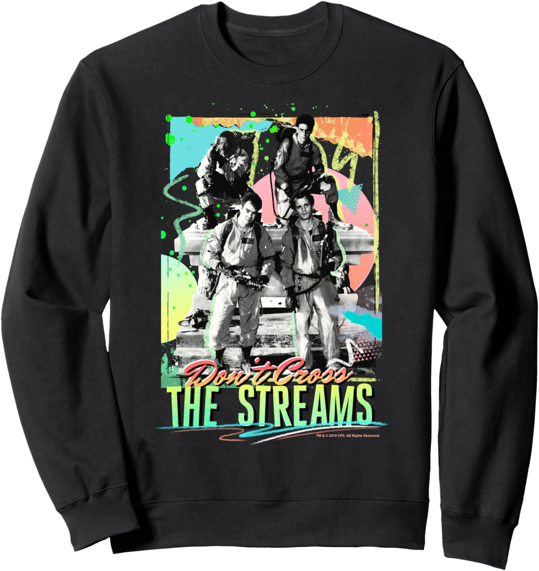 Ghostbusters Don't Cross The Streams Retro Neon Poster Sweatshirt
