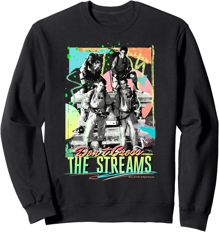 Ghostbusters Don't Cross The Streams Retro Neon Poster Sweatshirt