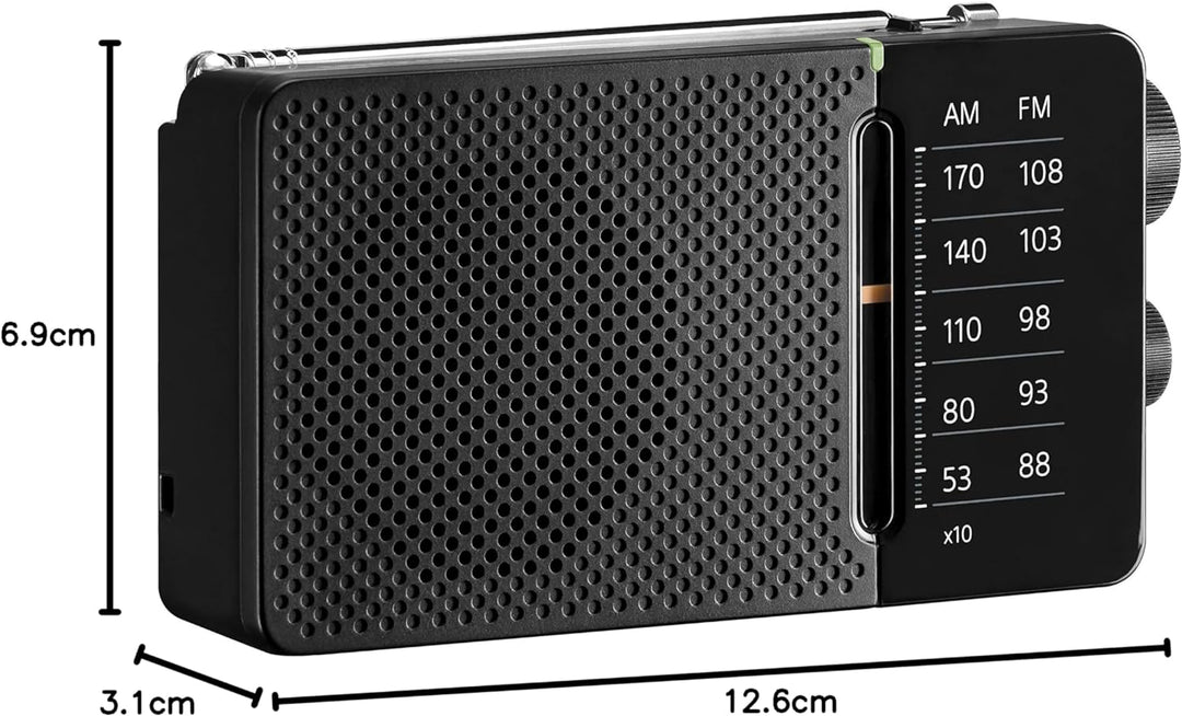 Sangean SR-36 Analogradio Black (Pocket 110), 4711317995922, Schwarz