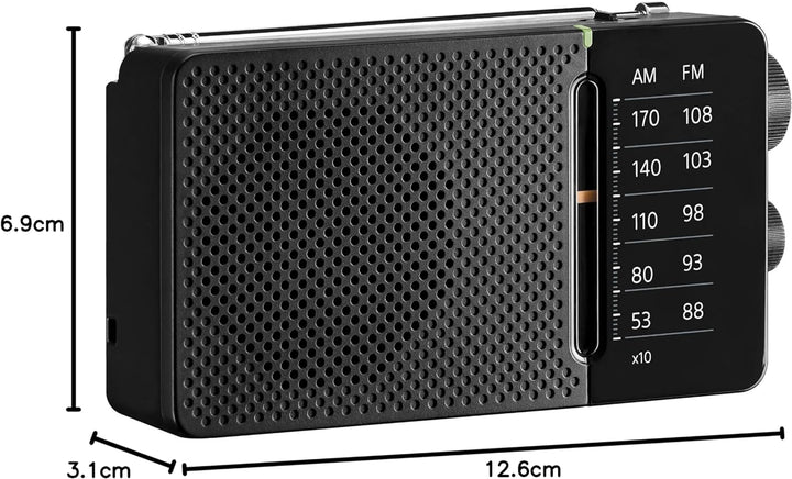 Sangean SR-36 Analogradio Black (Pocket 110), 4711317995922, Schwarz