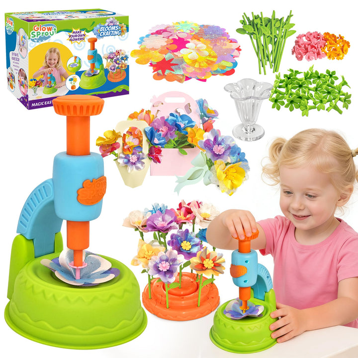 Glowsprout DIY Blumenbastelset für Kinder von 3 bis 12 Jahren - Zubehör schöne Stoffblumensträusse b