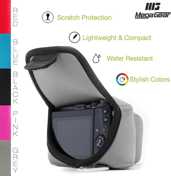 MegaGear MG1018 Olympus PEN E-PL9, E-PL8 Ultraleichte Kameratasche aus Neopren - Grau, Grau