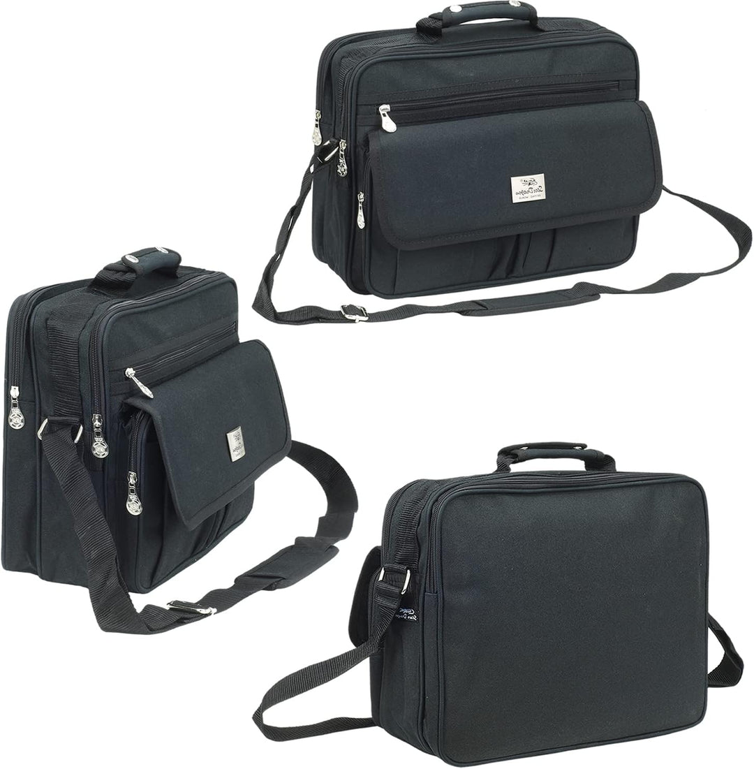 Herren Flugbegleiter Umhängetasche Arbeitstasche Schultertasche Messenger Herrentasche in Schwarz
