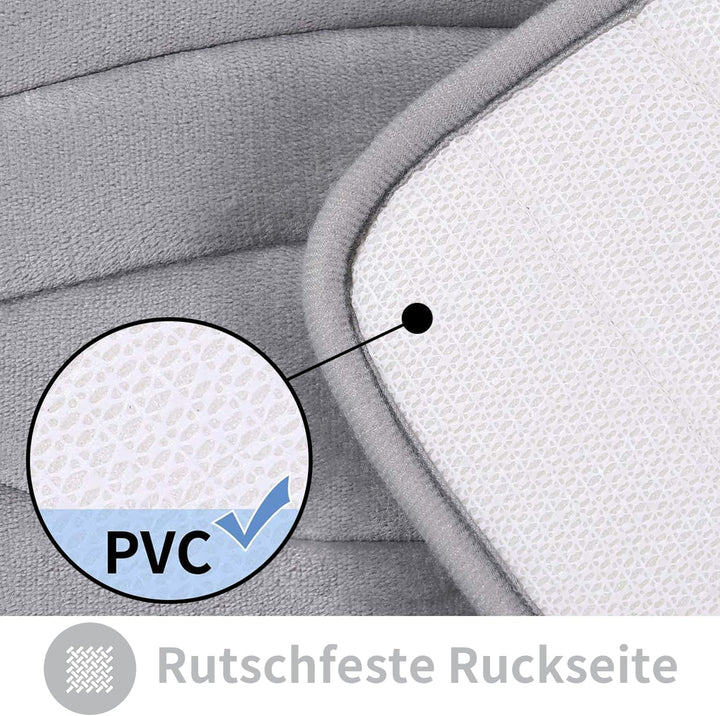 Homaxy Badematten Set 2 teilig Memory Foam Saugfähige Badteppich Set rutschfeste Waschbar Badvorlege