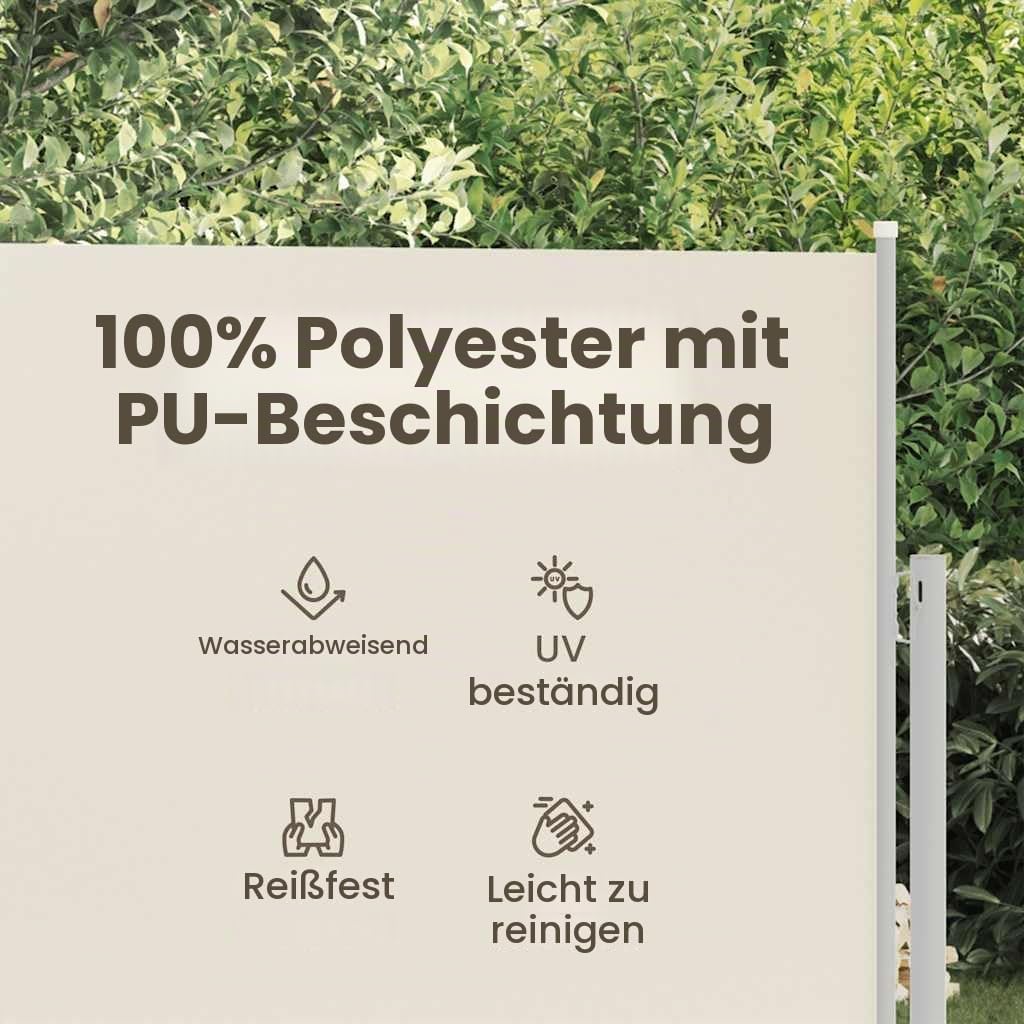 vidaXL Seitenmarkise Ausziehbar UV-beständig Sonnenschutz Sichtschutz Windschutz Seitenrollo Markise