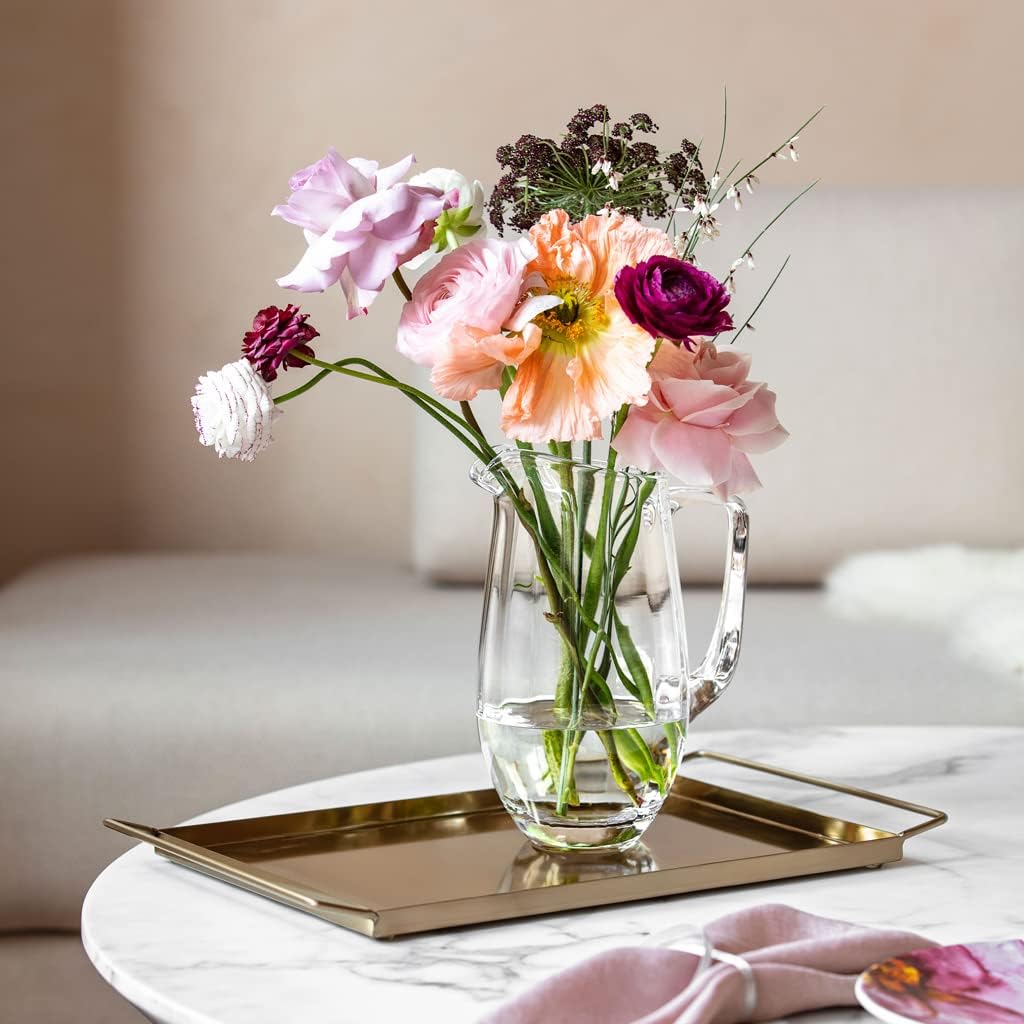 Villeroy & Boch - Rose Garden Glaskrug 1,5 Liter Klar, Spülmaschinenfest, Glas Karaffe, Wasserkrug,
