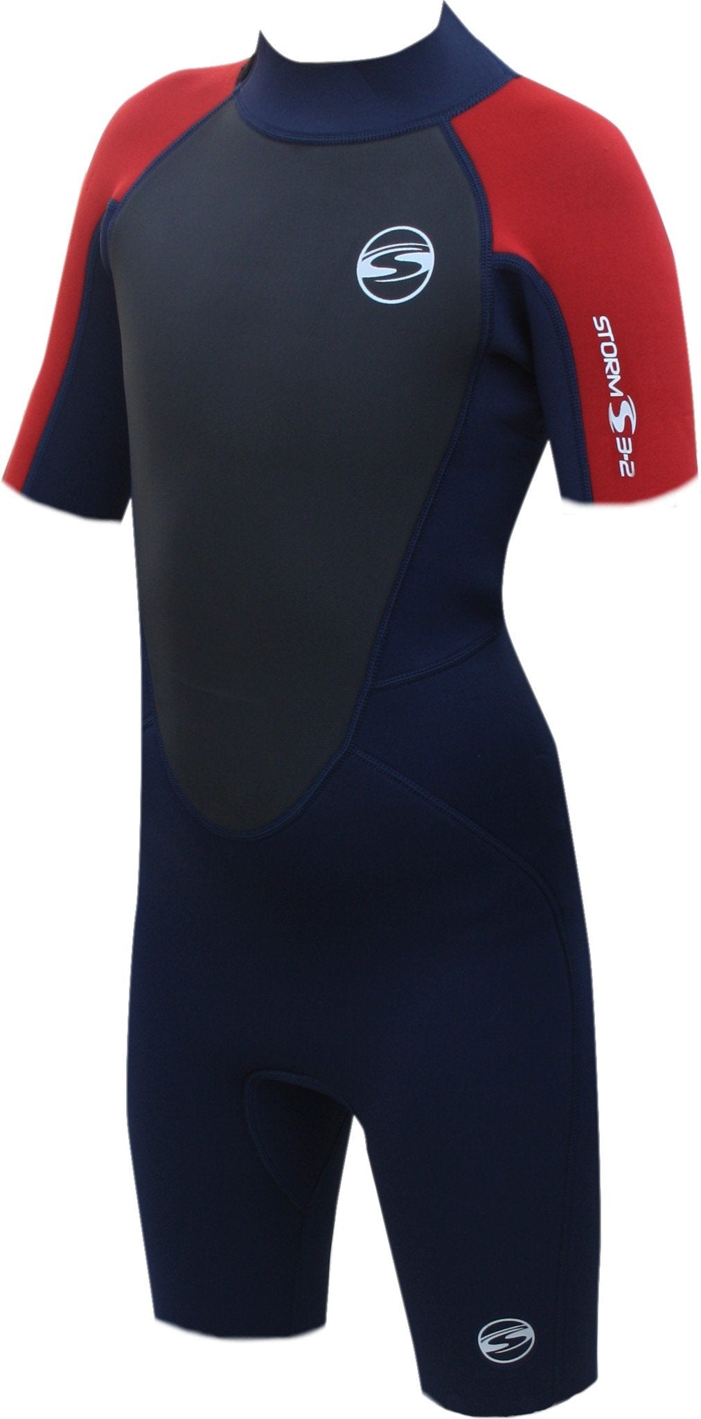 Sola Kinder Storm 3/2 Kids Shortie Concord/Graphite Shorts M marineblau / rot, M marineblau / rot
