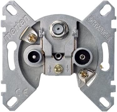 Schneider Electric Merten 466097 Sat-Unterputz 3 Ausgänge, Antennendose, TV-SAT-R-Steckdose, Made in
