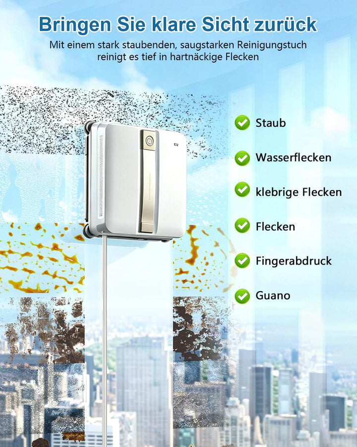 10 Stück Reinigungspad für MOVA N1 Fensterputzroboter, waschbare Mikrofaser Wischtücher für streifen