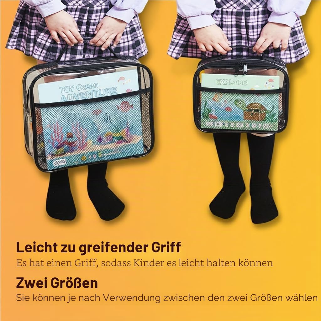 holay PVC-Blöcke mit Reissverschluss, Spielzeug, Ton, Brettspiel, Aufbewahrungskoffer (Namensschild,