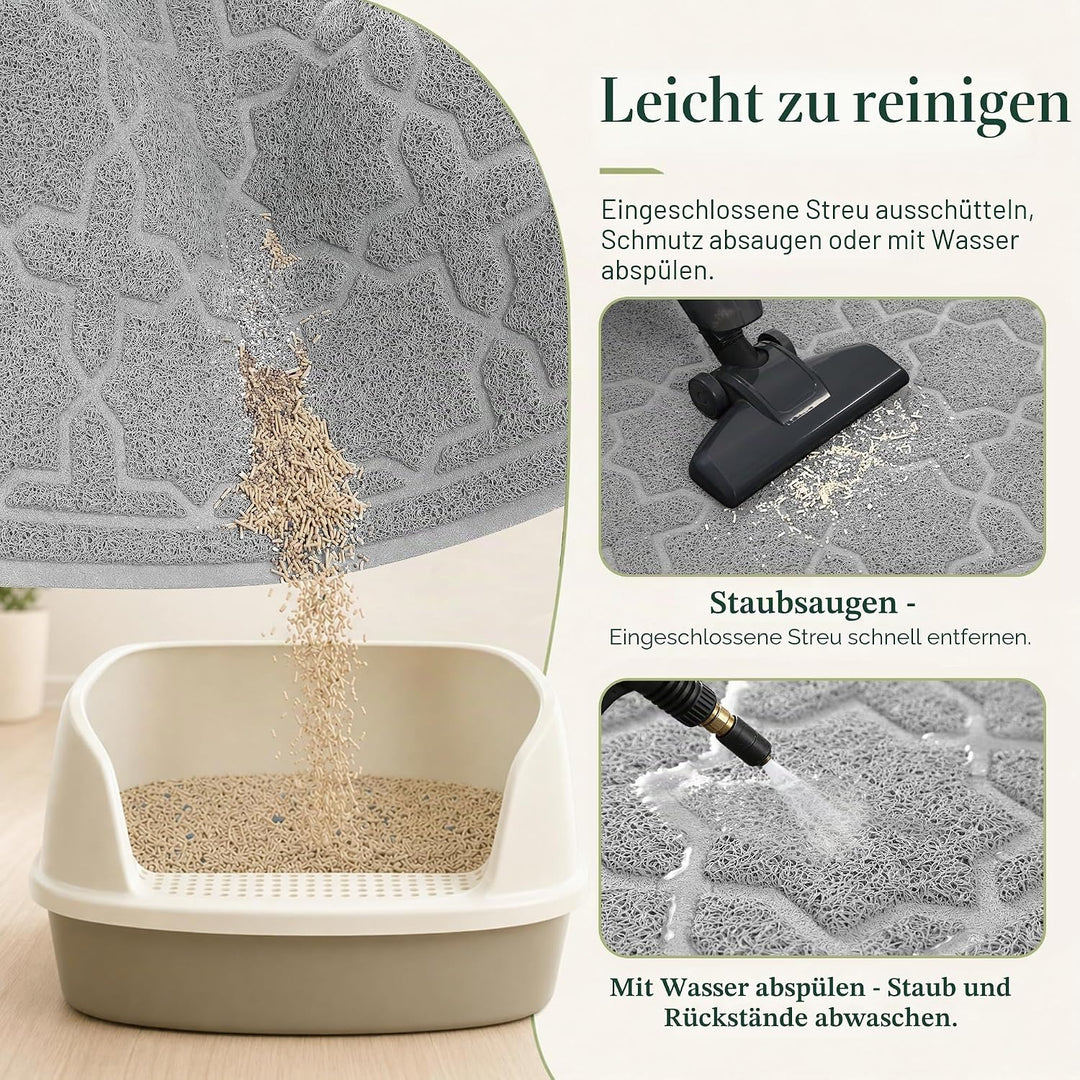 Yimobra Katzenstreumatte, XL Jumbo 90 x 60 cm, Leicht Zu Reinigende Katzenmatten, rutschfest, Wasser