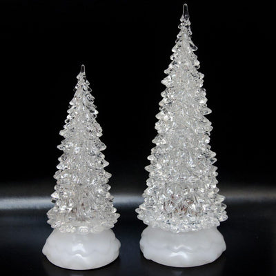 Tronje LED Christbaum 27cm Weihnachtsbaum mit Timer USB Tannenbaum beleuchteter Acrylbaum Wechselfar