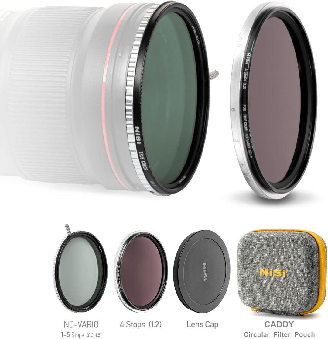NiSi 72mm Swift VND Kit - Echte Farbe 1-5 Blends Variabel Filter ND + ND16 (1.2) 4 Blends Neutral Gr