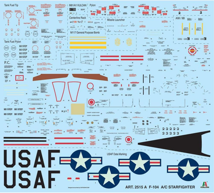 Italeri 2515S Other License 1:32 F-104 A/C Starfighter, Modellbau, Bausatz, Standmodellbau, Basteln,
