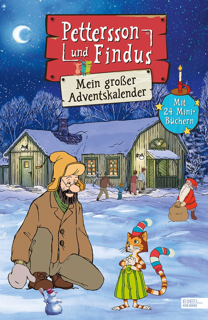 Pettersson und Findus – Mein grosser Adventskalender: 24 Mini-Bücher hinter aufklappbaren Türchen mi