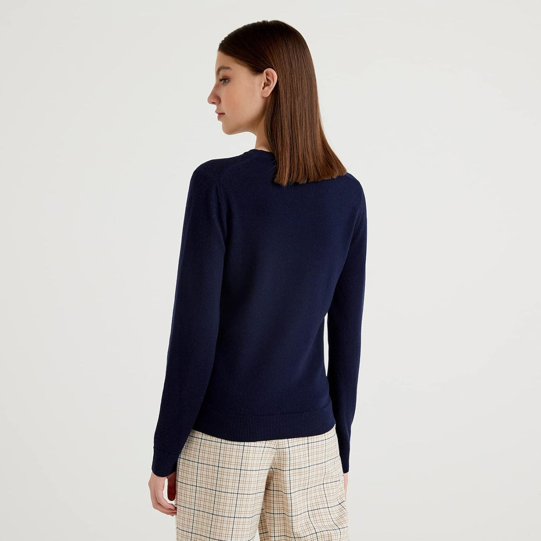 United Colors of Benetton Damen Pullover S Dunkelblau 016, S Dunkelblau 016