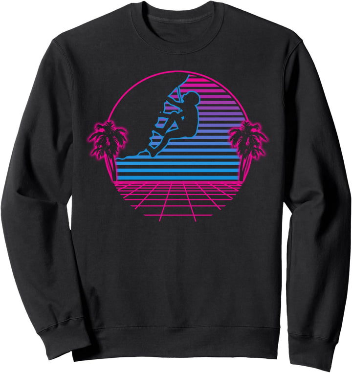 Klettern Kletterer Bergsteigen Retro Vintage Sunset Geschenk Sweatshirt