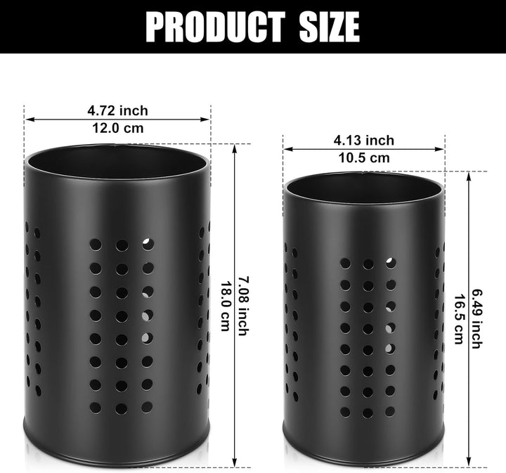 RONMOSNEA Küchenutensilienhalter Besteckkorb 2 Pcs Grösse 16.5 x 10 cm und 18 x 12 cm Besteckhalter