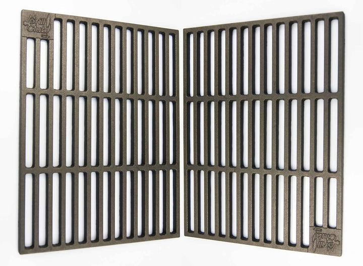 2 Gusseisen Grillroste 41,5 x 27,5 cm/extra schwer ca. 7 kg/nur 12 mm lichter Stababstand ! Tepro To