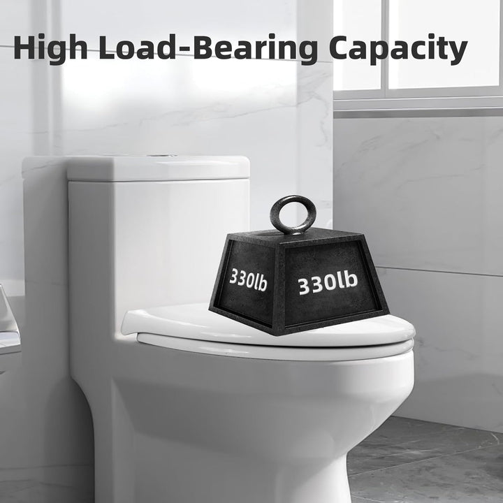 Toilettendeckel mit Absenkautomatik,WC Sitz Quick Release Funktion und Softclose-Einfache Montage Kl