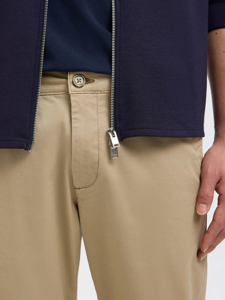 SELECTED HOMME Male Chino 175 Slim fit Flex 28W / 32L Greige, 28W / 32L Greige
