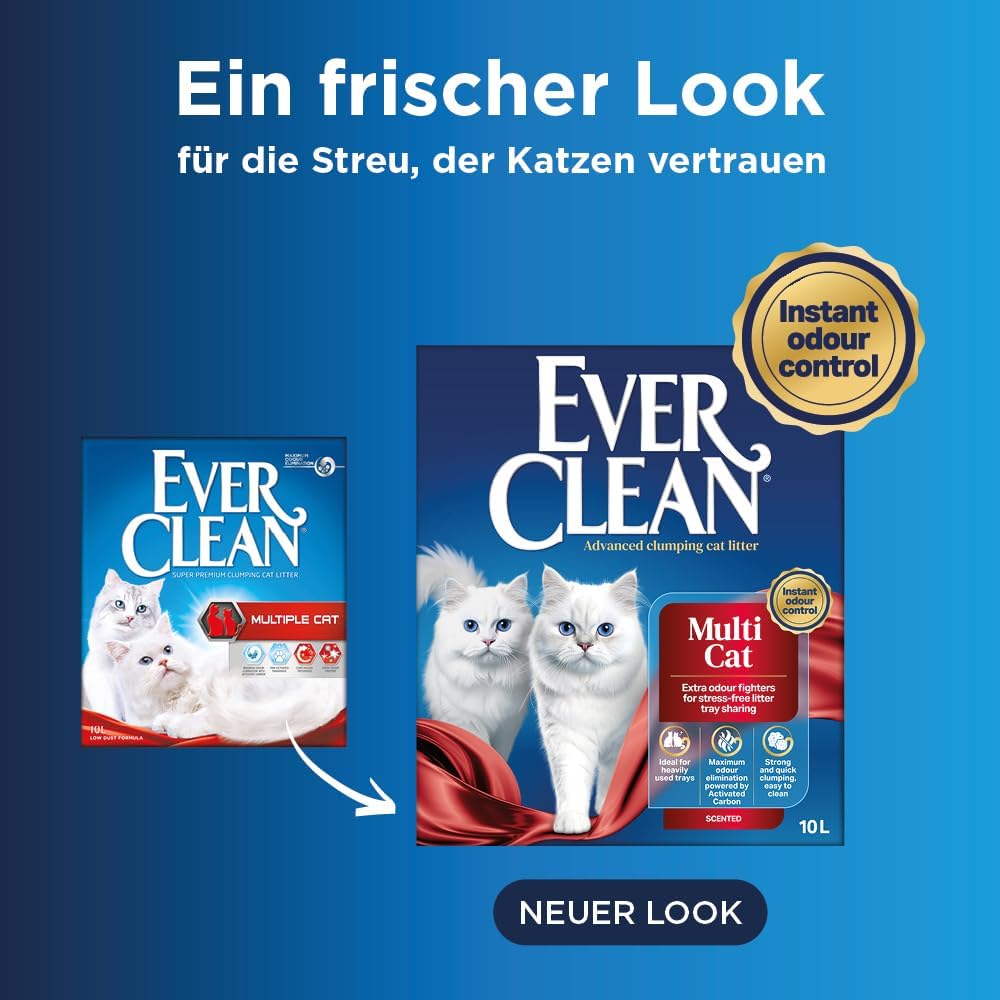 Ever Clean Katzenstreu, mehrere Katzen, duftend für lang anhaltende Frische, unschlagbare Klumpenstä
