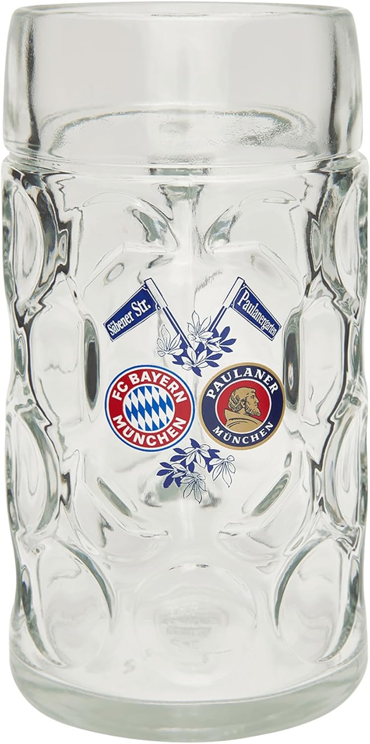 FC Bayern München Masskrug | Bierkrug | Bierglas | 1 l | Fussball Einheitsgrösse, Einheitsgrösse