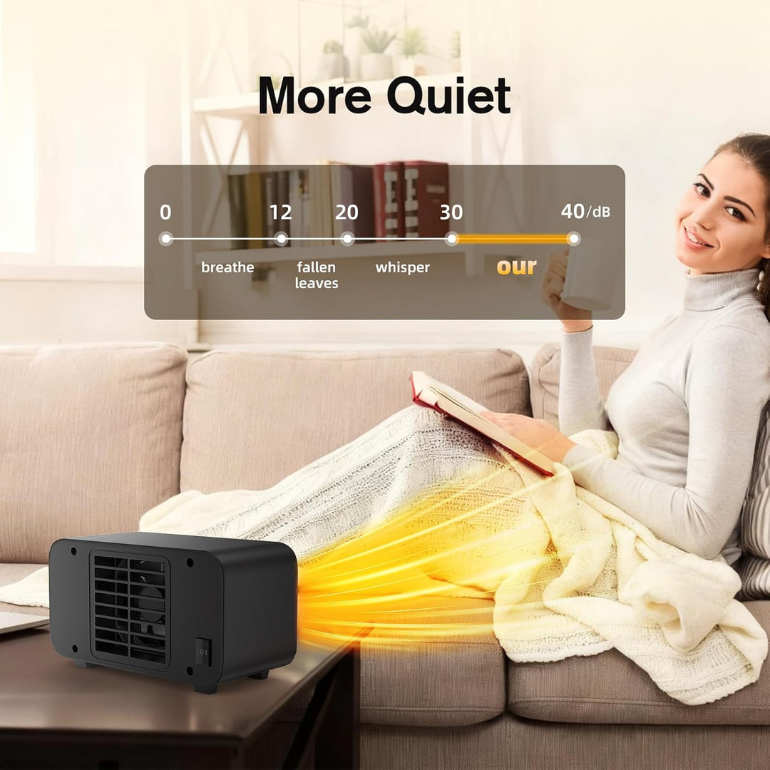 GARDTECH Heizlüfter Energiesparend, PTC Keramik Heizstrahler mit Kippschutz, 900 Watt Leiser Elektro