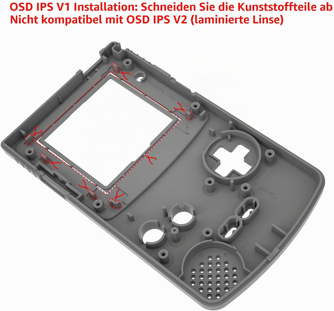 eXtremeRate IPS Ready Upgraded Case&amp;Button für Gameboy Color, DIY-Ersatz Full Hülle Gehäuse Set für