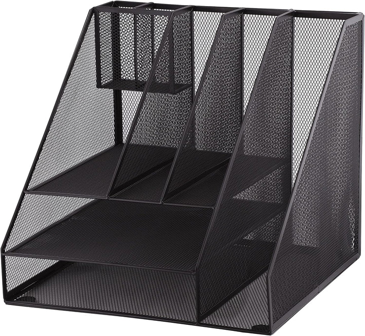 D.RECT Schreibtisch-Organizer,Schwarz Tisch-Organizer, Multi Funktions -Organizer, Stiftehalter, Met