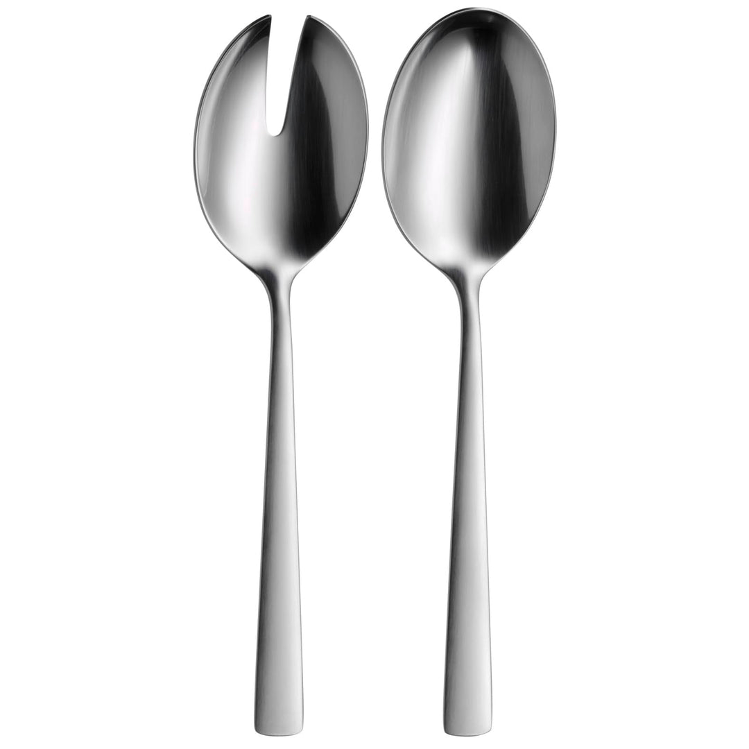 WMF Corvo Salatbesteck Edelstahl 24 cm, Salatgabel, Servierlöffel, Cromargan protect Edelstahl matti