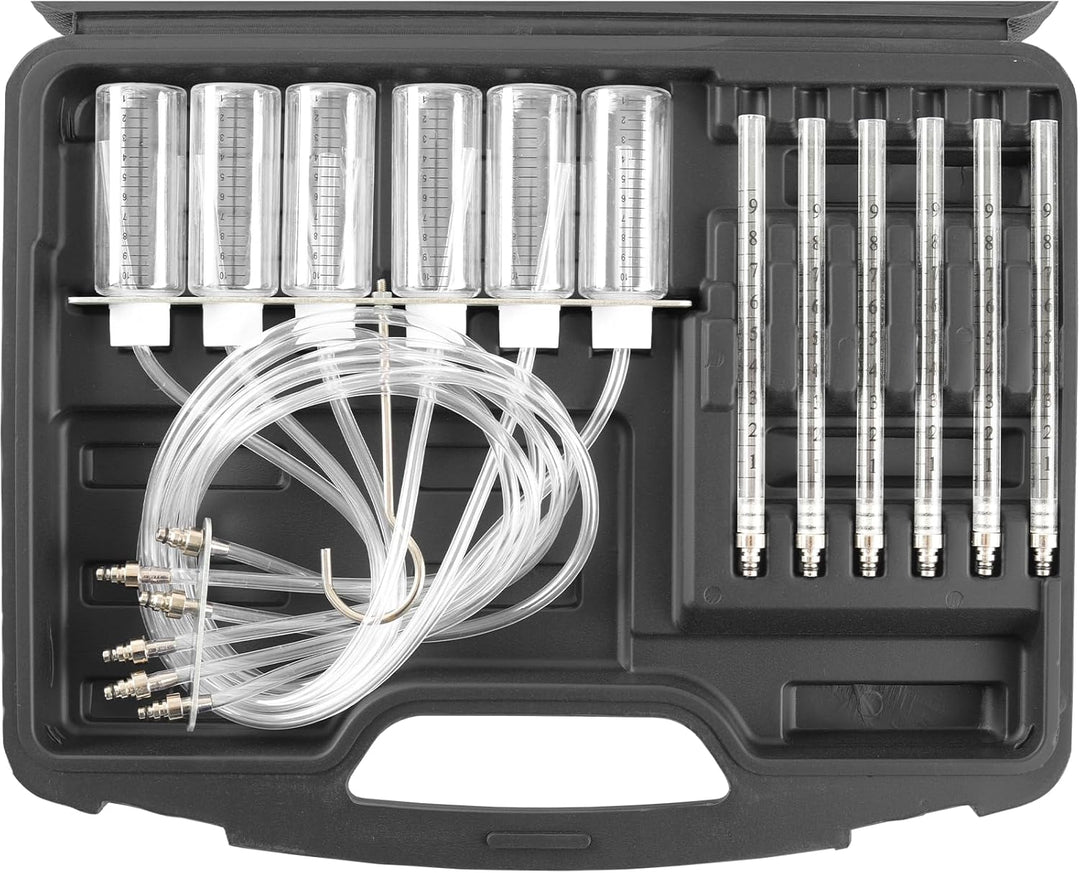TECPO Common Rail Tester Injektor Prüfer 24 Adapter Denso Siemens Delphi Injektoren Prüfgerät Einspr