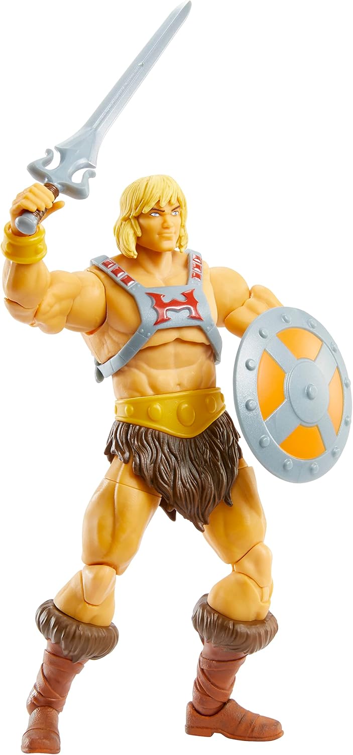 Masters of the Universe Masterverse Revelation He-Man Action Figure, 7-in MOTU Battle Figure for Sto