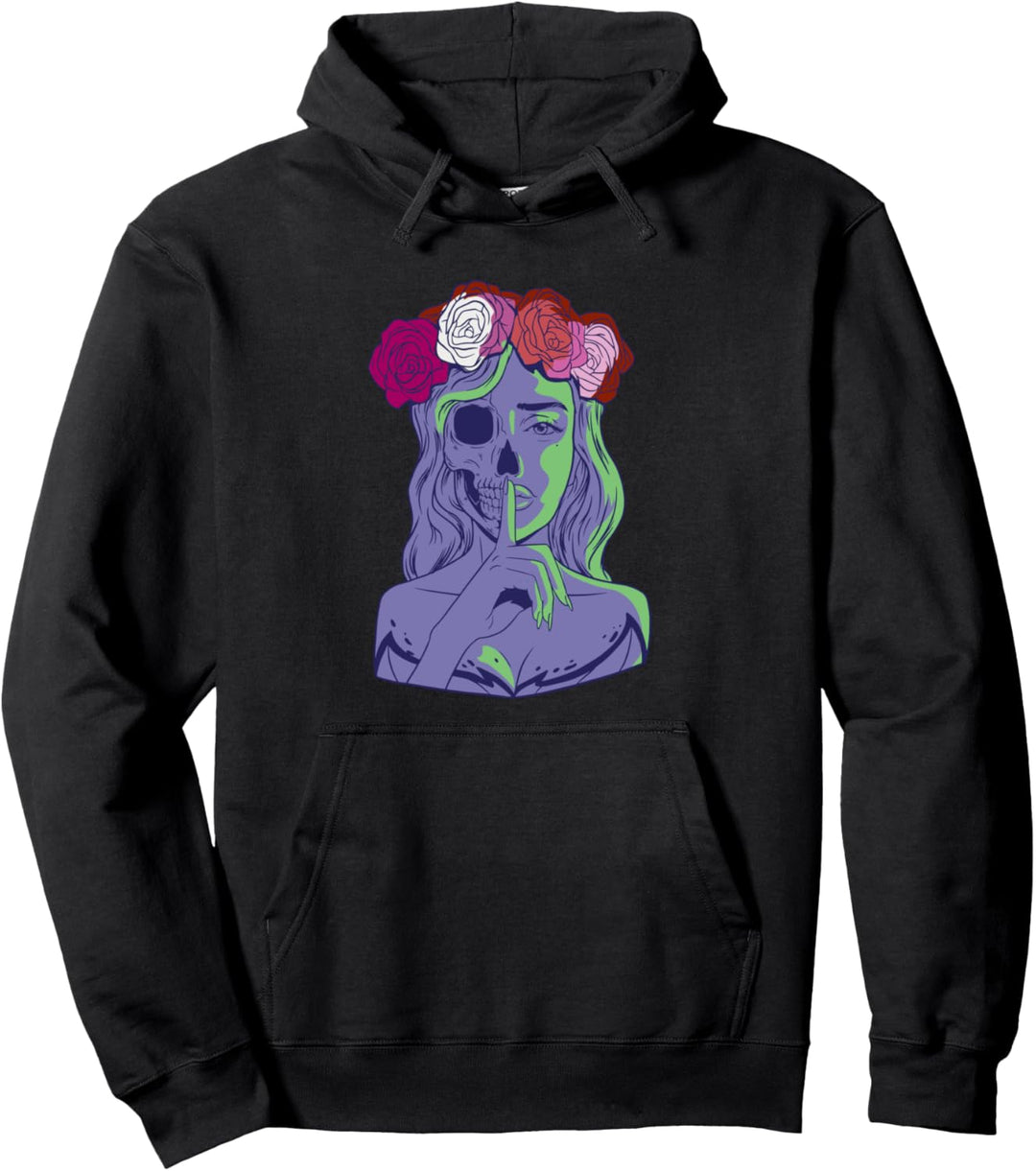 Lesbisch Skelett Farben der lesbischen Flagge Pullover Hoodie