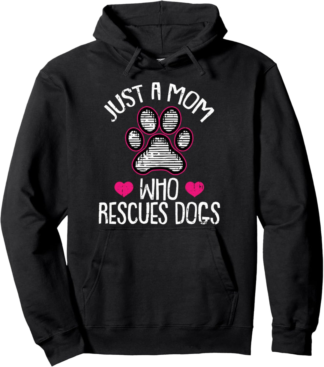 Rettung Hund Mom Cute Puppy Doggie Paw Print Mama Mama Pullover Hoodie