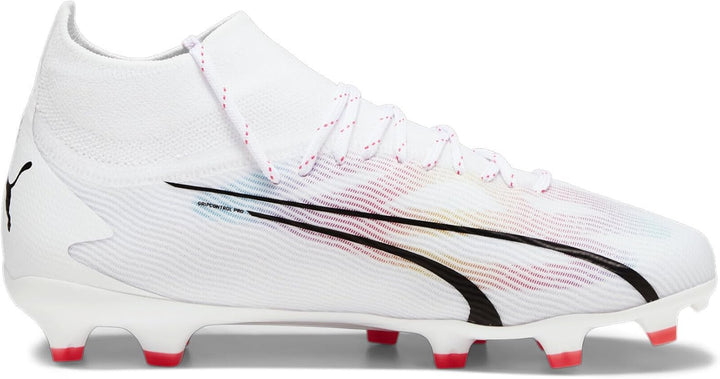 PUMA Unisex Kinder Ultra Pro Fg/Ag Jr Fussballschuh 33 EU Weiss Schwarz Feuer Orchidee Rot, 33 EU We