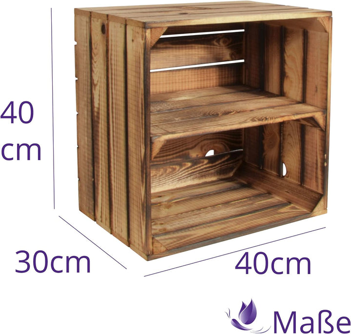 CHICCIE 2 Set Weinregal Wino aus Holz - Geflammt 1x Regal Holzkiste 2 1x Geflammt Regal, 2 1x Geflam