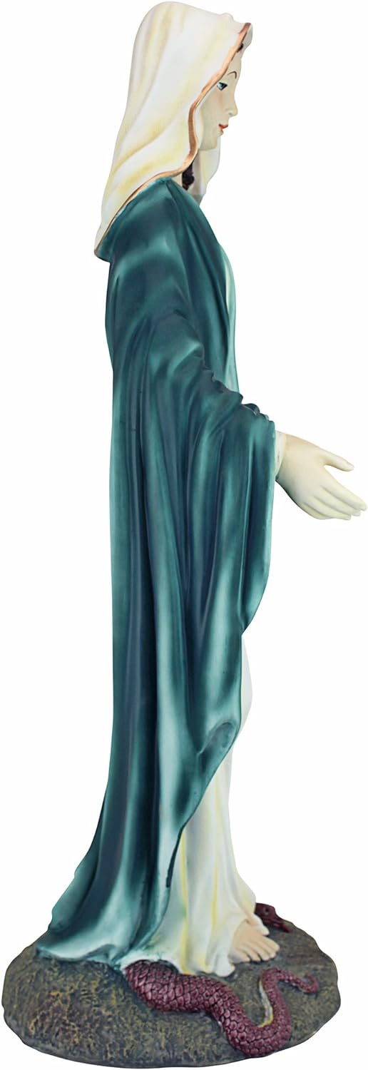 Design Toscano Jungfrau Maria, die Gottesmutter der Unbefleckten Empfängnis Religiöse Gartenstatue,