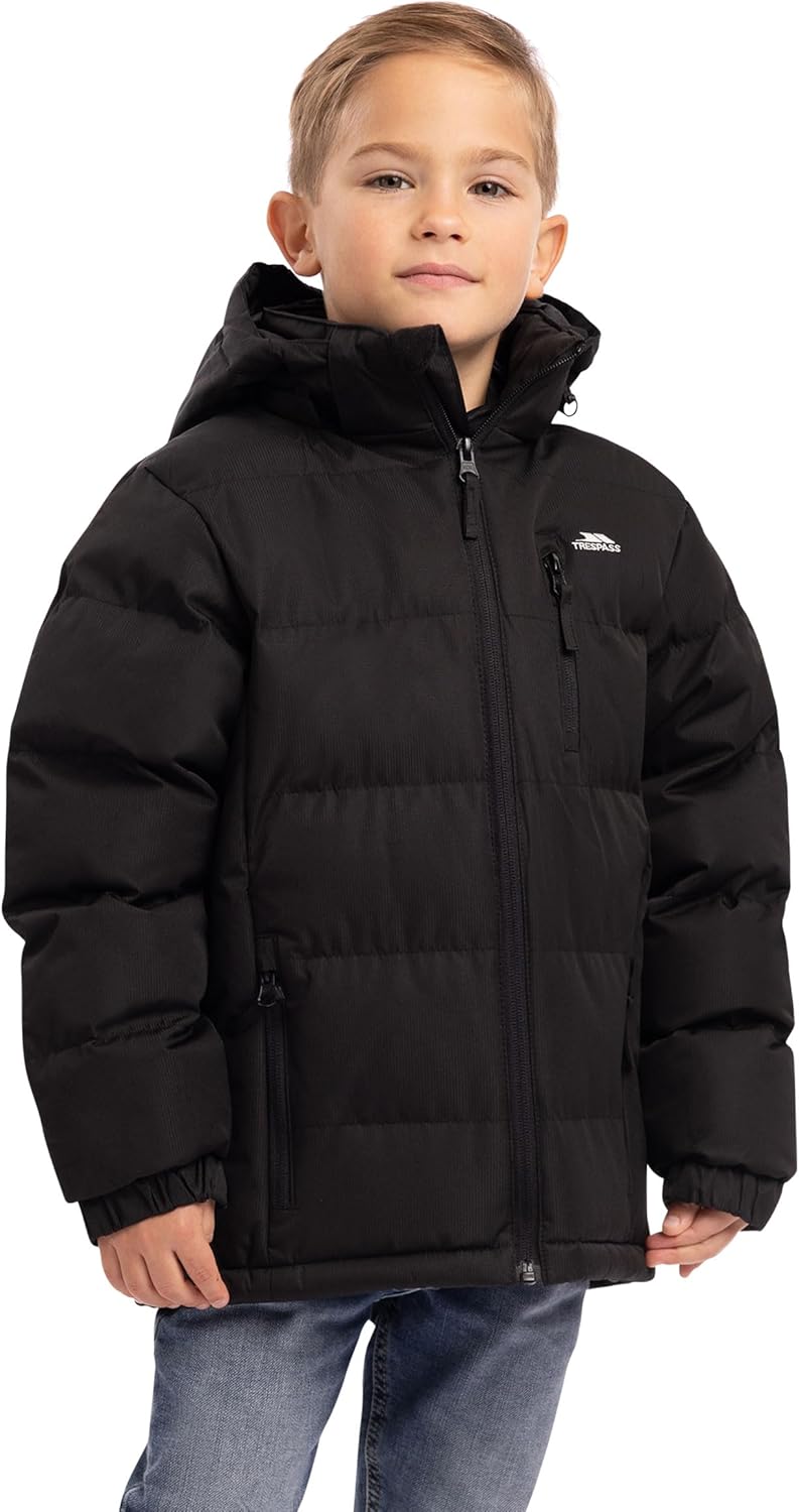 Trespass Herren Tuff-Male JKT Jacke 3-4 Jahre Schwarz, 3-4 Jahre Schwarz