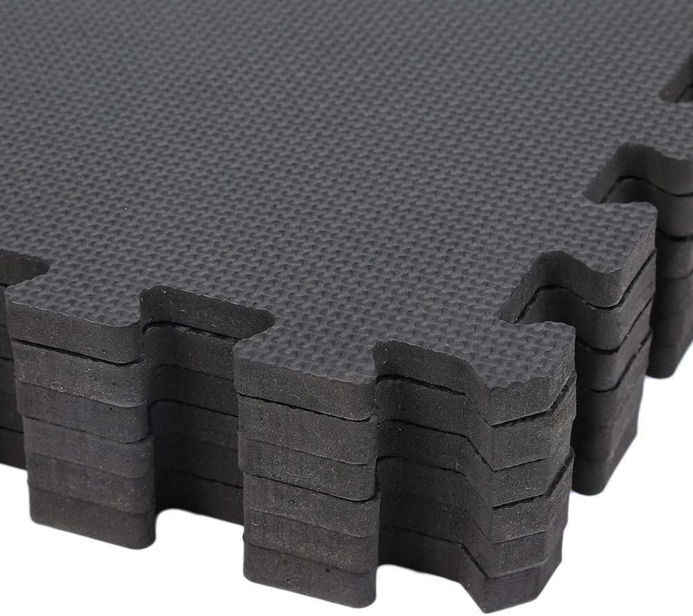 Bodenschutzmatte Fitness 63 * 63 cm, EVA-Schaum-Sport-Fitness-Matte, 12 mm Dicke Gummimatte, für Gar
