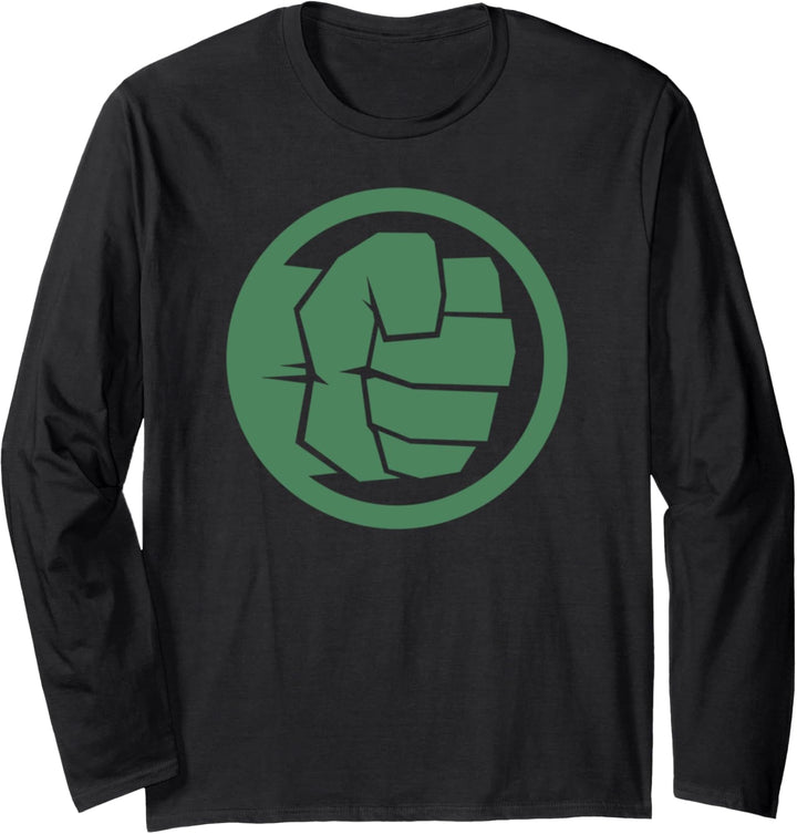 Marvel Hulk Large Center Chest Logo Langarmshirt