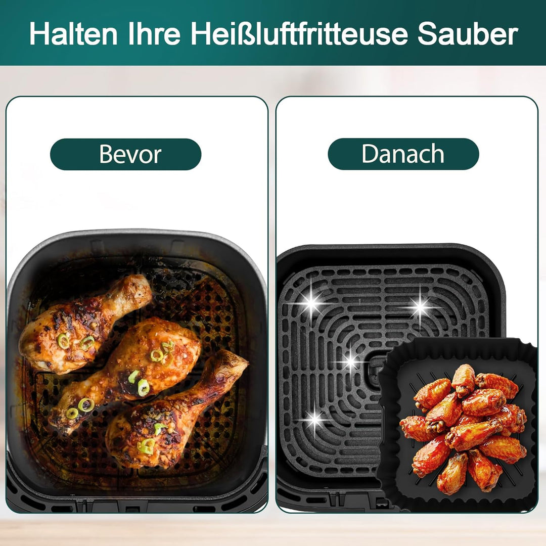 Silikonform Heissluftfritteuse für Cosori Turboblaze 5.5l/6l/6.2l/6.4l, 18 Stk Airfryer zubehör Set