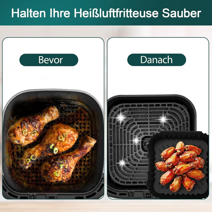 Silikonform Heissluftfritteuse für Cosori Turboblaze 5.5l/6l/6.2l/6.4l, 18 Stk Airfryer zubehör Set