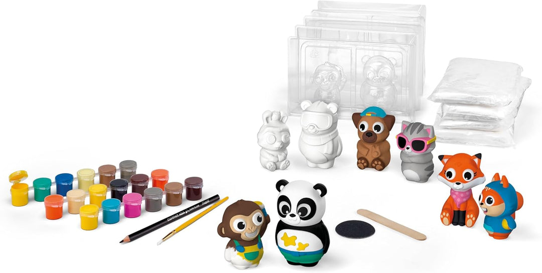 Maped CREATIV - Gipsfiguren Bastel- und Mal-Set PLASTER FRIENDS MAXI - inkl Gips und 4x Formen zum G