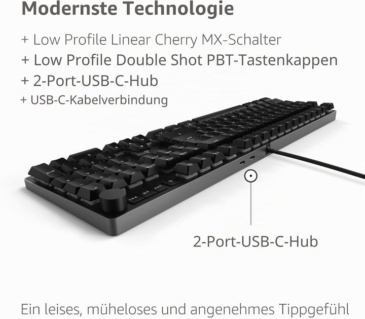 Das Keyboard MacTigr kabelgebundene mechanische Tastatur - Niedrigprofil Schalter, für Apple Nutzer,
