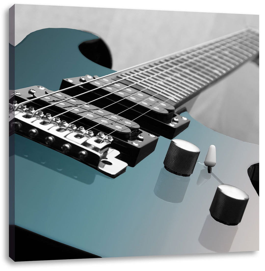 Pixxprint E-Gitarre als Leinwandbild/Grösse: 70x70 cm/Wandbild/Kunstdruck/fertig bespannt, 70x70