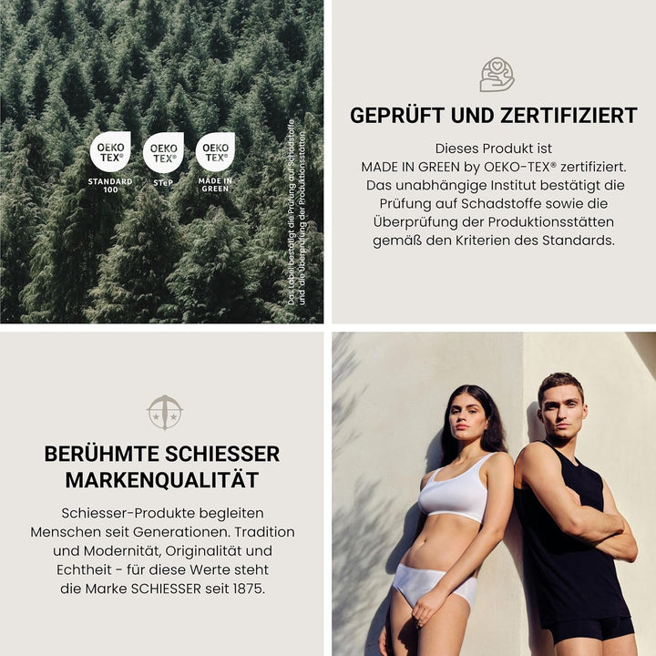 Schiesser Wende-Bettwäscheset Doubleface in angenehm glatter Renforcé Qualität, Made IN Green, Farbe