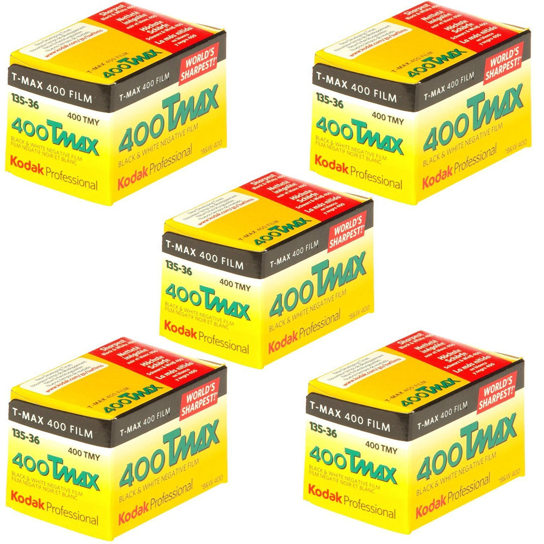 Kodak 400 TMAX Professional ISO 400, 36 mm, 36 Aufnahmen, Schwarz-Weiss-Film (5 Stück)
